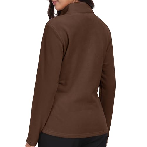 MoFiz Women's 1/4 Zip Polar Fleece Pullover Long Sleeve Soft Lightweight Warm Winter Jacket Top4