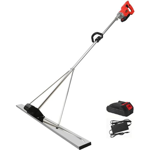 Niveladora De HormigóN Motorizada De 1,5 M, Kit Vibrador De Solado De HormigóN, Vibrador De HormigóN A BateríA 6000ma - Herramienta Niveladora De Solado De Superficie De HormigóN,1.8M-1Xbattery