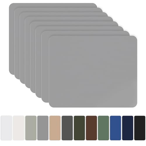 OAZ 8 delar 20 x 15 cm nylonreparationslappar nylontyglapp självhäftande tygreparationstejp vattentät lätt utomhusutrustning lapp kit för dunjacka kläder tältväska (grå)