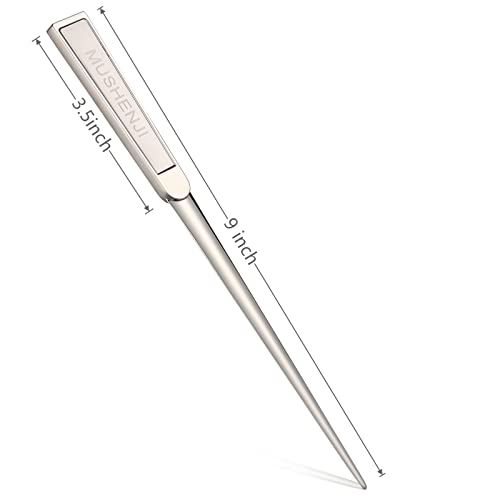 9 Inch Silvery Letter Opener, Fancy Envelope Opener Slitter, Vintage Mail Opener Cutter, Metal Letter Opener With Blade Knife, Ergonomic Grip Handle #TOP1