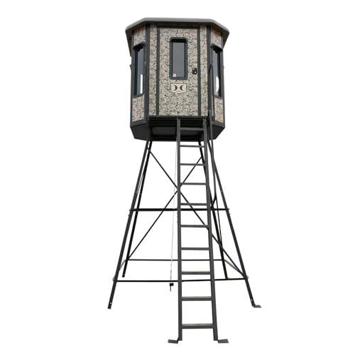 Hawk Office Hunting Steel Box Blind with Tower and Windows
