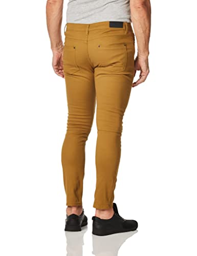 Wt02 Mens Rip Stretch Twill Biker Pants, Tobacco Flap, 34W X 32L Us #TOP1