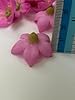 20 PCS Artificial Lignum Vitae 3.5 cm Clay Flower for Jewelry Making DIY Craft Supplies (Dark Pink) #4