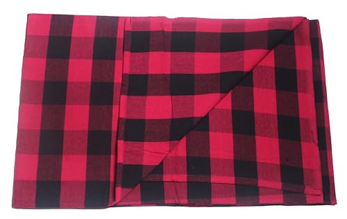 Image of Hornbill Enterprises 100% Pure Cotton Blanket /Single Size Solapur Cotton Chaddar /Bedsheet /Reversible Blanket for Daily use (60x90 inches) Set of 1 (Pink Black)