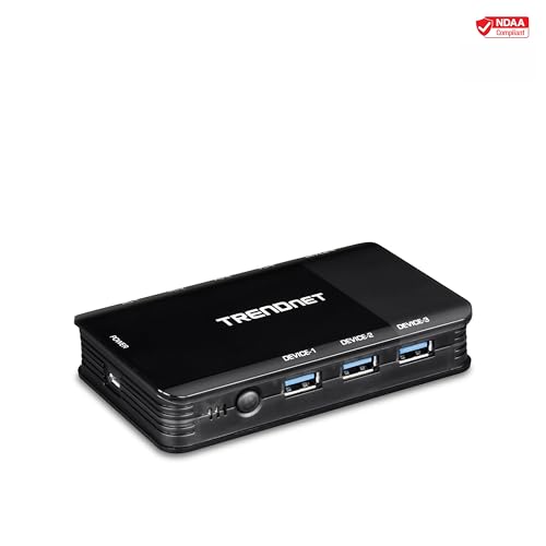 Image of TRENDnet 4 Computer 4-Port USB 3.1 Sharing Switch, TK-U404
