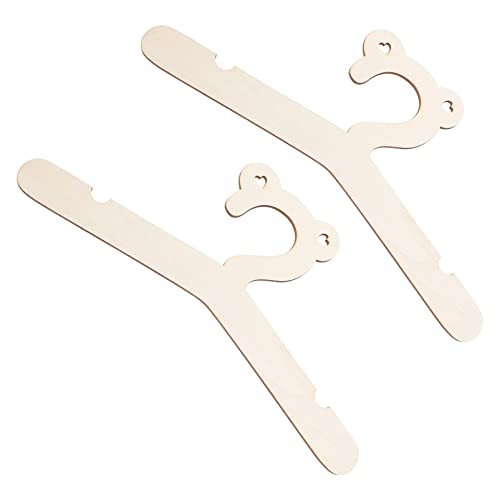 2pcs Coat Hanger Decorative Hangers Wooden Hanger Home Decor Props Baby Hanger Clothes Hanger DIY Hanger Toddler Hangers Hanger Ornament Hanger Pendants Baby Dress Holders