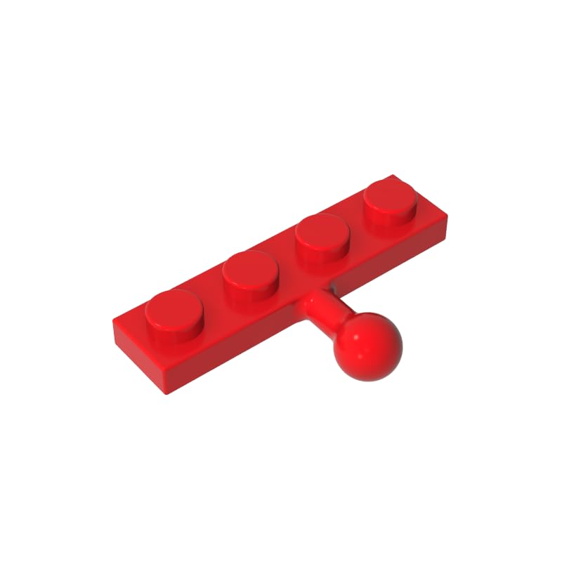 GDS-90393 Compatible with LEGO Bricks 3184 1x4 Plate with Ball, Red, 50 PCS