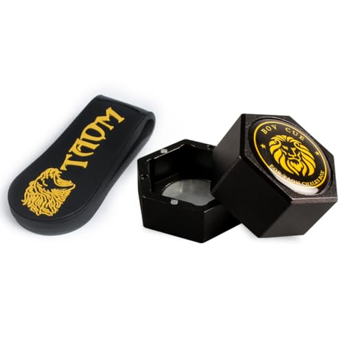 YEUEK TAOM Hexagon Magnetic Chalk Holder,Portable Pool Cue Chalk Holder for Predator Chalk,Silent Chalk Holder Pool Billiards,Pool Cue Chalk Case for Hexagon Round Billiards Pool Table Accessories