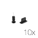 Produktbild MC24 10x Schutzstöpsel Set schwarz - 10 Paar Stecker Dust Plug für Kopfhörer und Lightning Stecker Staubschutz Kompatibel mit Apple iPhone 5/5s/5c/SE, 6/6s, 6s Plus, iPhone iPad Air, iPad Mini 1-4