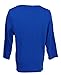 Karen Scott Womens Plus 100% Cotton 3/4 Sleeves Blouse Blue 0X