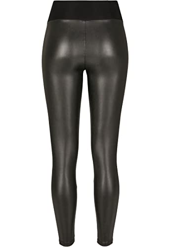 Urban Classics Ladies Faux Leather High Waist Leggings, Leggings, Nero (Black 00007), 40 (Taglia Produttore: X-Small) - 7