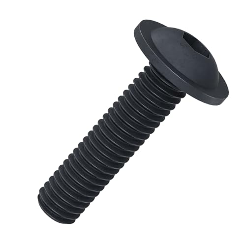 Accu - M6 x 20mm Socket Flanged Button Screws - High Tensile Steel (10.9) (Pack of 20)