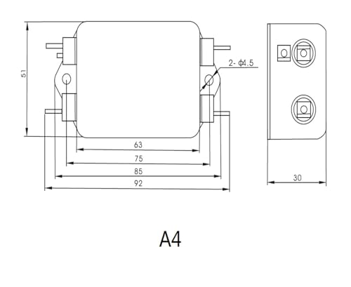 Filtre d'alimentation monophasé pour éliminer les parasites électriques XAM-20-A4