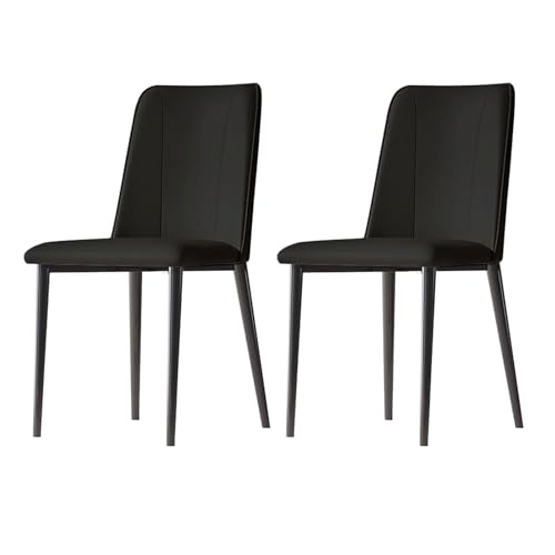 DXYQXL Juego de 2 sillas de comedor tapizadas de piel sintética con cómodos asientos acolchados para cocina y comedor