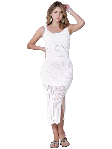 Ensemble cache-maillot 2 pièces col en V Allegra K pour vos journées farniente à la plage