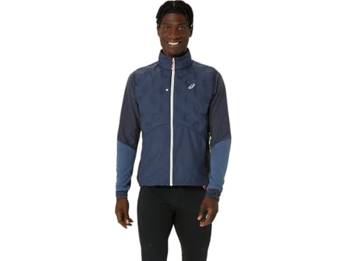 ASICS Men's ROAD WINTER GILET Running Apparel, L, MIDNIGHT