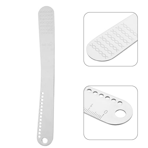 SHINEOFI Präzises Edelstahl backlineal mit Klarer Skala Vielseitiges Küchenwerkzeug für Teig Dumpling Pizzaherstellung Rostfrei Kompakt und Tragbar zum Genauen Messen und Formen