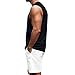 InleaderStyle Men's Workout Tank Tops Cotton Gym Muscle Sleeveless T-Shirts Bodybuilding Fitness Athletic Tank Tops - BK-L