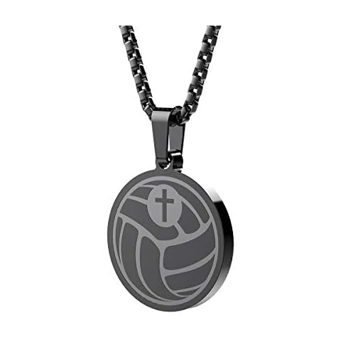 Haoflower Sports Luke 1:37 Inspirational Necklace Cover