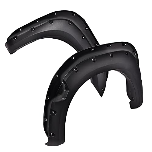 G-PLUS Fender Flares Fit for 04-15 Nissan Titan without Bedside Lockbox, Pocket Style Black Wheel Flares Pickup Truck Accessories Trim Guards 4Pcs (Textured)