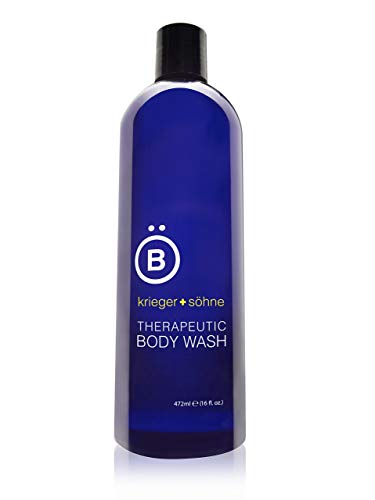 K+S Moisturizing Body Wash for Men with Argan, Coconut, and Orange Oils for Deodorizing Protection - All Natural for Sensitive Skin, Acne - Sulfate & Paraben free (16oz)