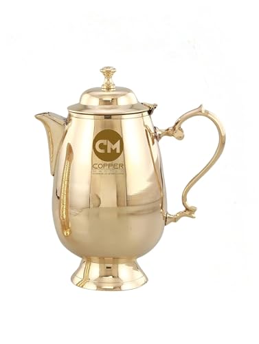 Brocca in ottone Pital con coperchio, articolo regalo di lusso, design solido, 1,5 litri (1220 gm)