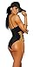 Sexy Fashion Lycra Monokini with Lace Up Detail Black One Size