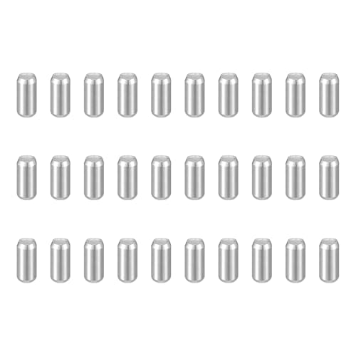 HARFINGTON 100pcs Dowel Pins M2(2mm) x 4mm 304 Stainless Steel Cylindrical Shelf Support Peg Pin Rod Fasten Elements for Metal Devices Wood Furniture DIY Installation, Silver