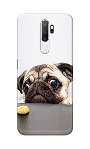 Image of PRINTFIDAA� Printed Hard Back Cover Case for Oppo A5 2020 | Oppo A9 2020 Back Cover (Pug Dog) -2808