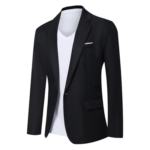 Mens Casual Blazer Suit Jackets Slim Fit One Button Sport Coats Lightweight Business Daily Jacket