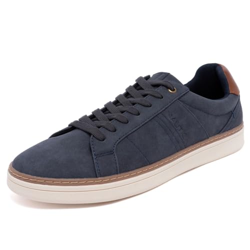 Image of Nautica Men’s Classic Everyday Fashion Sneakers – Lace-Up Casual Shoes for Walking, Tennis, Travel, and All-Day Comfort - Kantor Navy Size-10.5