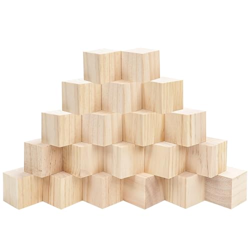 Belle Vous Holzwürfel Groß (20Stk) Holz Würfel 5 x 5 x 5cm Holzklötze...