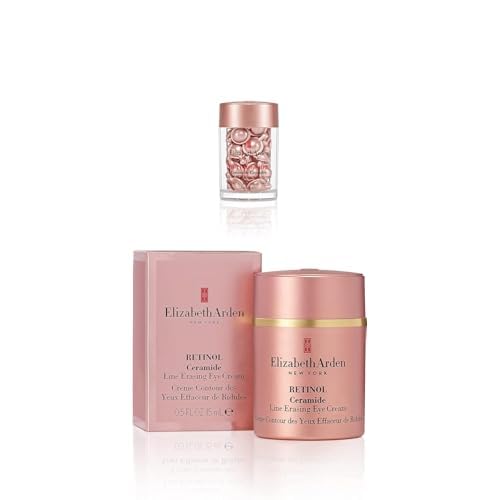 Elizabeth Arden Retinol + HPR, Cápsulas de Sérum de Ceramidas y Retinol de Alta Eficacia, 30 Cápsulas + Retinol Ceramide, Tratamiento de Noche para Contorno de Ojos con Retinol y Ceramidas, 15 ml