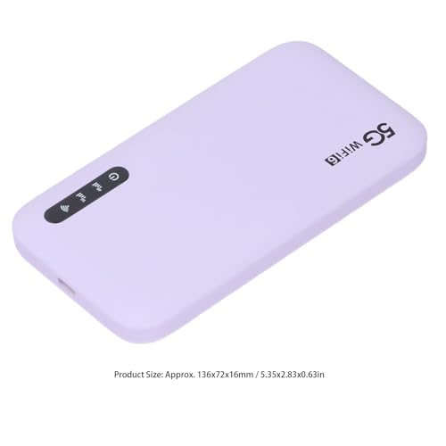 Image of Cryfokt 5G Mobile Hotspot, WiFi6 Travel Router with Nano SIM Card Slot Support 16 Devices,5.35x2.83x0.63 in, 6100mAh, for High Speed Internet Access on Phones Laptops Tablets