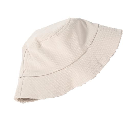 Hunterbee HAT2021080601Z Winter Warm Cloche Bucket Hat Polar Fleece Waterproof Rain Golf Visor Brim Cap Ear Flap Rainy Beige thumb #4