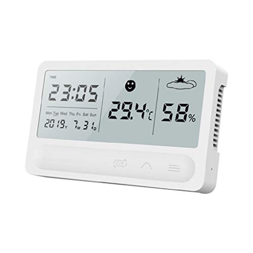 RUINAIER - Termómetro higrómetro digital (pantalla LCD de gran tamaño)