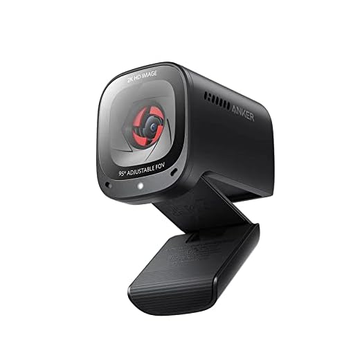 Webcam ANKER Powerconf c200 2k usb Para Computador Portátil mini câmera ai-cancelamento de ruído estéreo microfones de correção de pouca luz