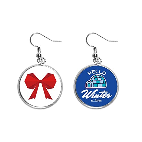 Pendientes de lazo navideños en caja listos para regalar en Reyes