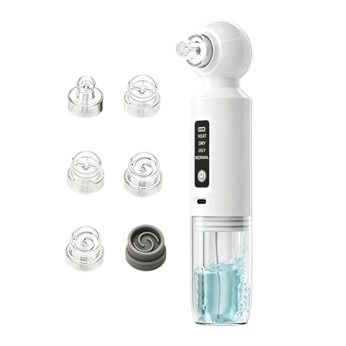 Electric Pore Vacuum Cleaner - Facial Blackhead Remover for Skin Care Routine | ABS Material with 6 Suction Heads, Rechargeable Deep Cleansing Spa Beauty Tool...