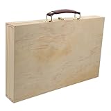 Zerodeko Leichter Malwerkzeugkasten aus Echtem Holz Tragbare Pigment und Zeichenstifte...