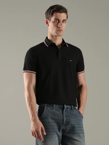 Image of Tommy Hilfiger Men Polo Cotton Regular Fit Shirt