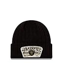 New Era Las Vegas Raiders NFL On Field 2021 Salute to Service Knit Black Beanie - One-Size