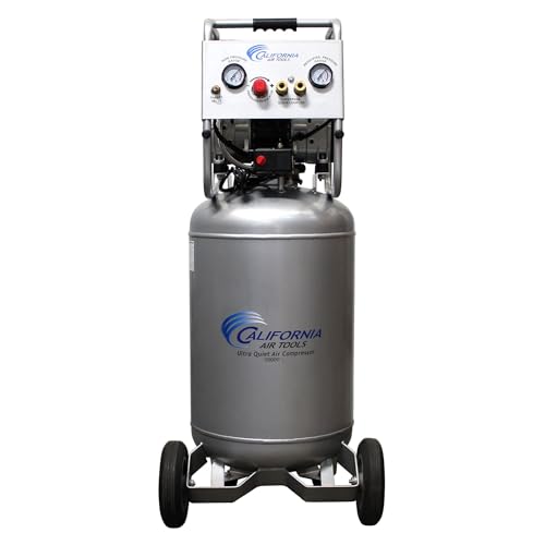 California Air Tools 20020AD-22060 2.0 HP Ultra Quiet and Oil-Free Air Compressor with Wheels, 20 Gallon Tank Capacity, 70 dB Noise Level, Electric, Portable, with Automatic Drain Valve, 220 V 60 Hz