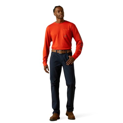 Image of ARIAT Men Rebar M5 Straight DuraStretch Made Tough Straight Pant Dark Navy