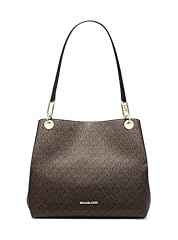 Gold-tone Hardware/Mk Signature Coated Twill/Brown/Black