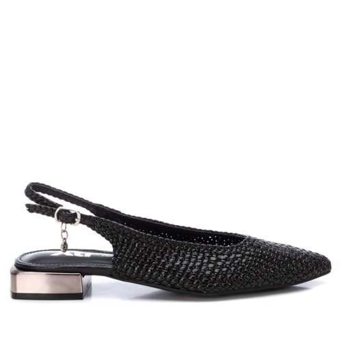 XTI - Zapato Mujer Negro - Calzado Cómodo y Versátil - Moda Casual - Modelo 14379403 (Talla 39)