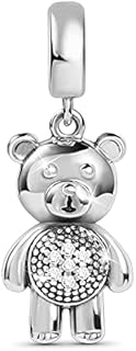 GNOCE Little Bear Pendant Charm Sterling Silver Dangle Charm Fit Bracelet/Necklace for Women Girls Wife Daughter