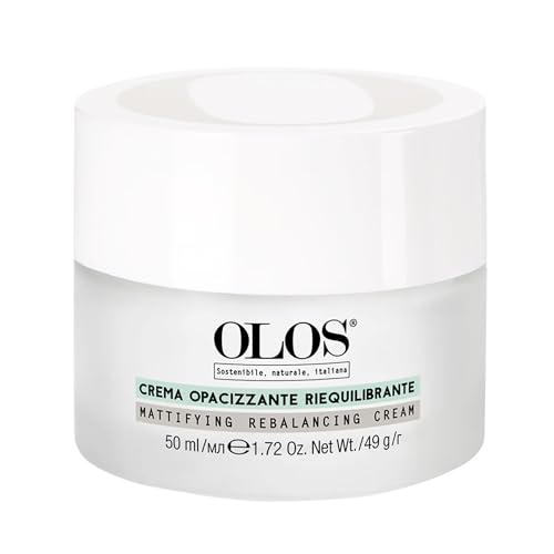 OLOS Mattifying Rebalancing Cream - Face Cream for Oily Skin - Controls Sebum Production, Improves Skin Texture - Non-Clogging Makeup Primer - 1.7 oz