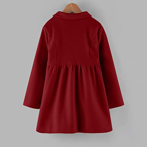 Toddler Girls Winter Windproof Coat Jacket Kids Warm Outerwear Jacket Lightweight Girl Jacket (Red, 1-2 Years)3