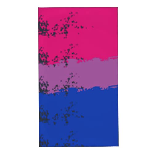 Bathroom Towel Bi Flag Of Bisexual Compact Beach Towel Large Bathsheet For Swimming Gym Sport 27.5X16In
